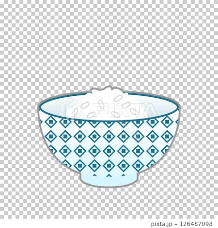 米不足でご飯の量が少ないイラスト 126487098