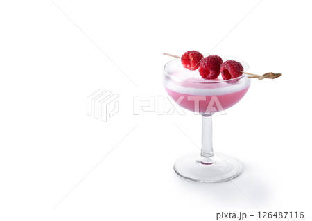 Elegant French Martini Cocktail isolated on white background 126487116