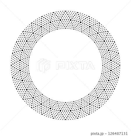 Radial Geometric Circle Pattern for Decorative Round Frame. 126487131