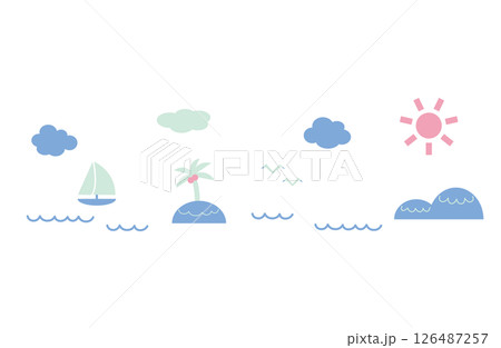 夏の背景イラスト 夏の背景イラスト 126487257