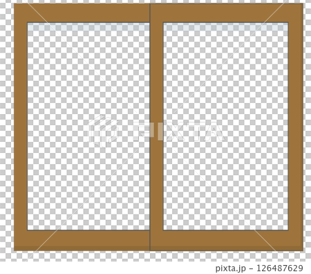 簡單的窗框插圖 126487629