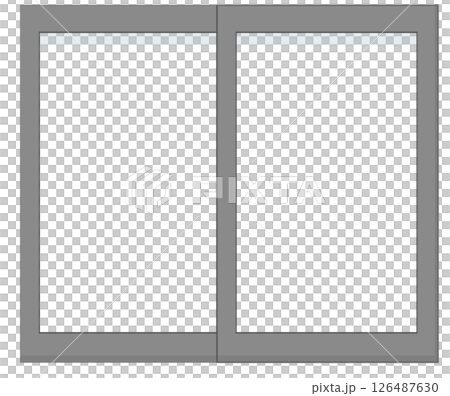 簡單的窗框插圖 簡單的窗框插圖 126487630