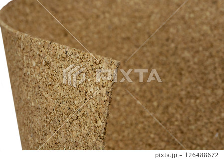 Cork underlay for laminate flooring. Cork base for wooden floors and coatings in the interior. Cork underlay for laminate flooring. Cork base for wooden floors and coatings in the interior. 126488672