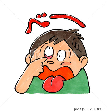 あっかんべーをする男の子 126488992