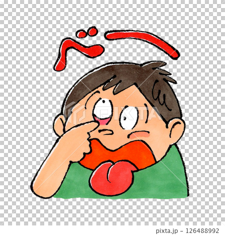 あっかんべーをする男の子 126488992