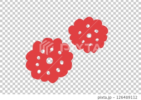 Floral handwritten Scandinavian style simple vector illustration 126489112