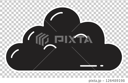 Cloudy icon material that can be used in weather forecasts Cloudy icon material that can be used in weather forecasts 126489198