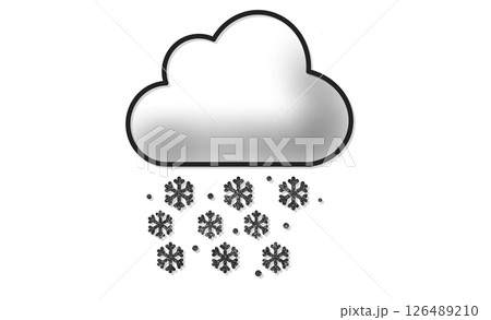 冬の天候を表す降雪アイコン素材 126489210
