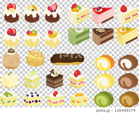 カットケーキセット 126489374