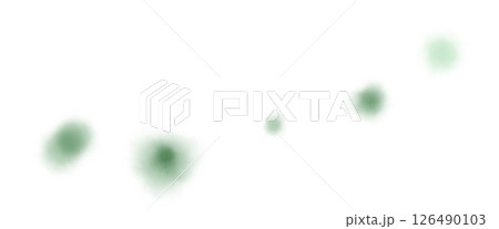 深緑の水彩やパステルのような滲んだぼやけたあしらいドットイラスト 126490103