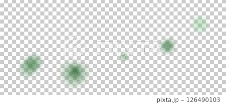 深緑の水彩やパステルのような滲んだぼやけたあしらいドットイラスト 126490103
