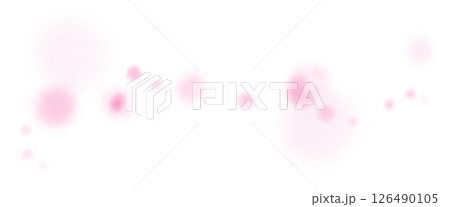 舞い散る花のような光のピンクのふわふわな滲んだドットあしらいイラスト 126490105