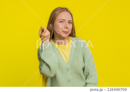 Confused mature woman knocking locked door gesture asking who is at home feeling embarrassed no idea Confused mature woman knocking locked door gesture asking who is at home feeling embarrassed no idea 126490709
