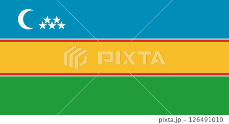 Republic of Karakalpakstan flag background 126491010