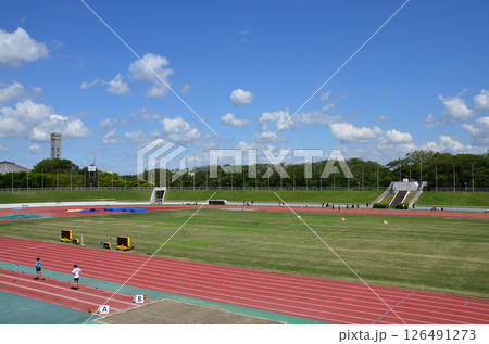 夏の陸上競技場 夏の陸上競技場 126491273