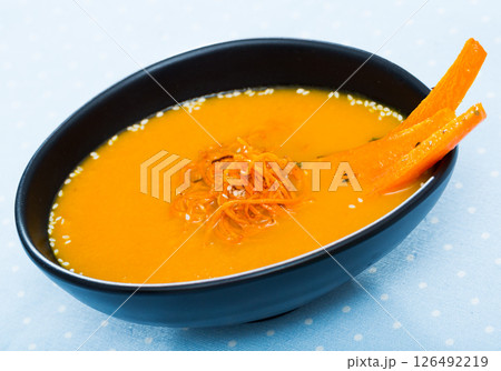Cream of carrot soup Cream of carrot soup 126492219