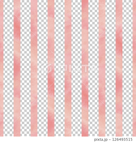 Pink stripes with paint texture and washes. Hand drawn watercolor illustration. Seamless pattern, repeating striped ornament, simple, background, abstract, delicate and light. Pink stripes with paint texture and washes. Hand drawn watercolor illustration. Seamless pattern, repeating striped ornament, simple, background, abstract, delicate and light. 126493515