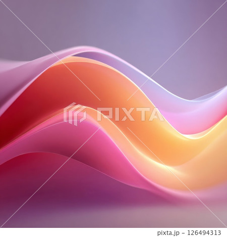 Abstract Pink Orange Purple Wave Background 126494313