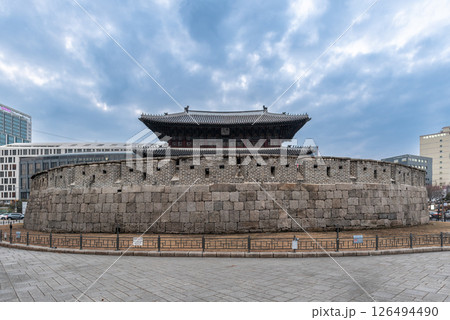Seoul City Wall fortress protecting capital of South Korea 126494490