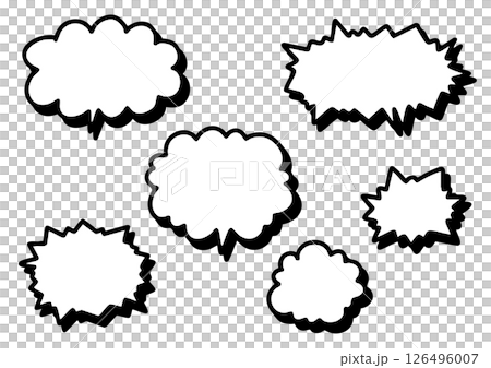 A simple comic style speech bubble set 126496007