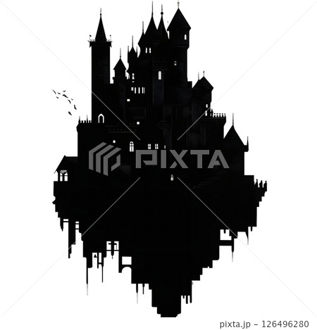 The Floating Castle: A Silhouette of Mystery 126496280