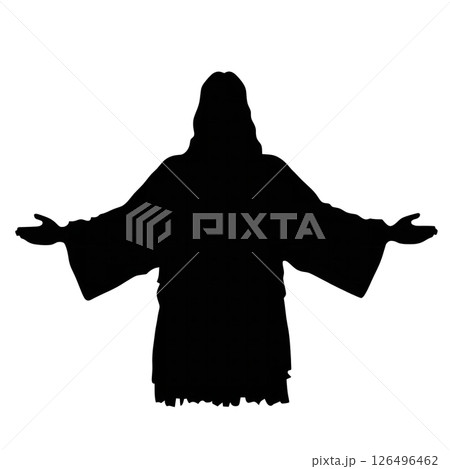 Jesus Christ Silhouette: A Symbolic Representation of Faith and Divinity 126496462