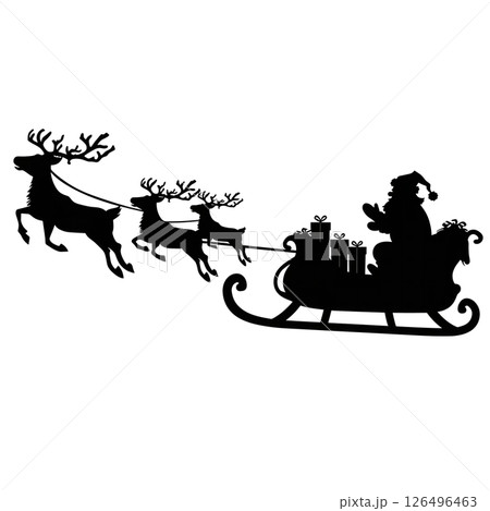 Santa's Silhouette: A Classic Christmas Scene Santa's Silhouette: A Classic Christmas Scene 126496463