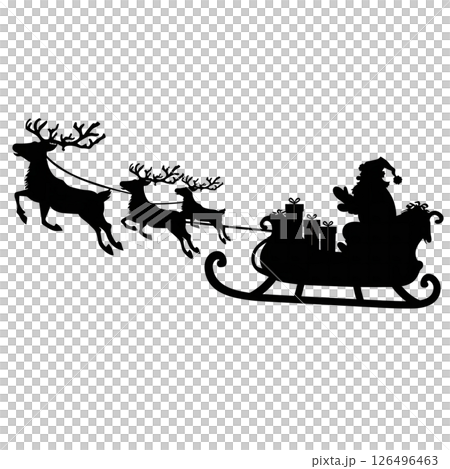 Santa's Silhouette: A Classic Christmas Scene Santa's Silhouette: A Classic Christmas Scene 126496463