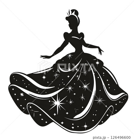 Cinderella Silhouette: A Starry Night Ball Gown 126496600