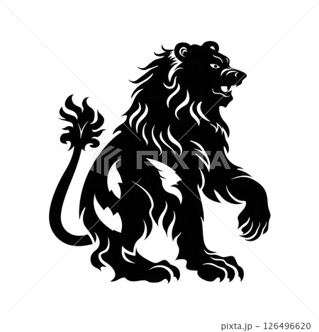 Majestic Black Bear Silhouette: A Regal Emblem of Strength and Power Majestic Black Bear Silhouette: A Regal Emblem of Strength and Power 126496620