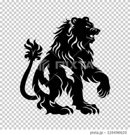 Majestic Black Bear Silhouette: A Regal Emblem of Strength and Power Majestic Black Bear Silhouette: A Regal Emblem of Strength and Power 126496620