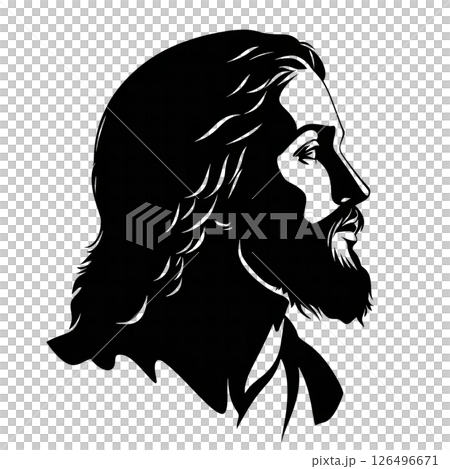 Profile of Jesus Christ: A Monochromatic Masterpiece 126496671