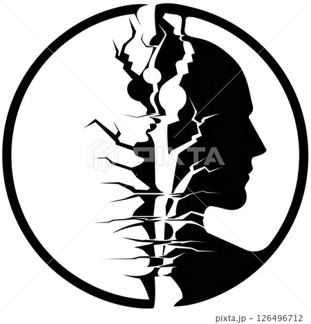 The Fractured Mind: A symbolic representation of mental health challenges. 126496712