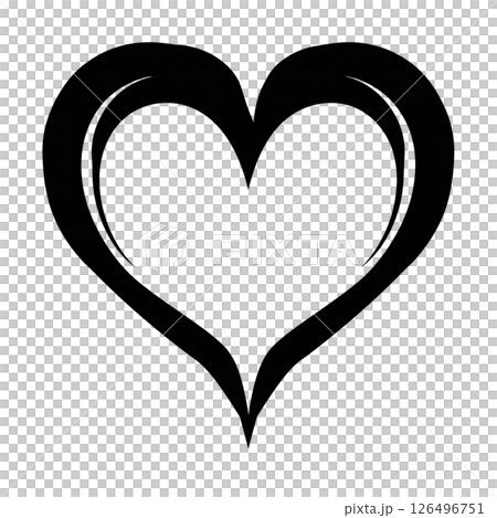 Elegant Black Heart Graphic Design, A Simple Heart Shape 126496751