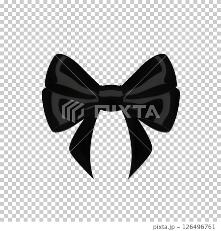 Elegant Black Bow: A Symbol of Sophistication and Style 126496761