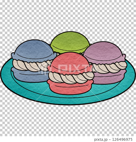 The illustration of a macarons The illustration of a macarons 126496975