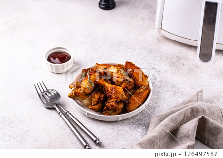 Chicken wings roasted in air fryer 126497587