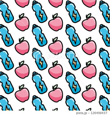 Apple and bottle layout. Vector Apple and bottle layout. Vector 126498437