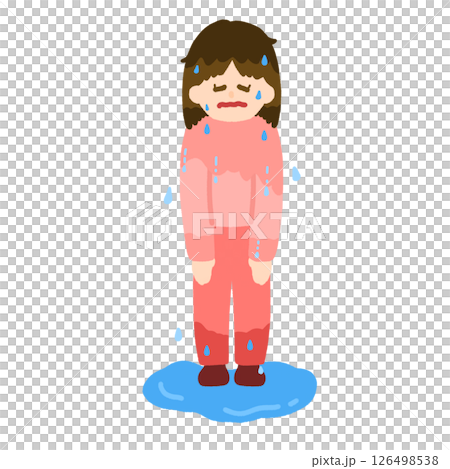 A woman soaked in the rain A woman soaked in the rain 126498538