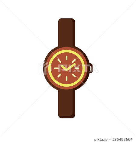 Brown wristwatch icon. Vector Brown wristwatch icon. Vector 126498664