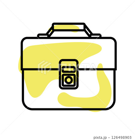 Yellow briefcase icon. Vector 126498903