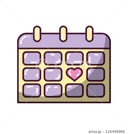 Wedding date calendar. Vector Wedding date calendar. Vector 126498966