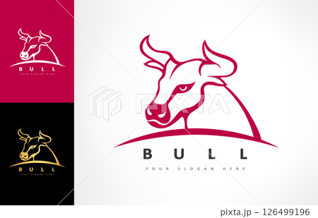 Bull head logo vector. Animal design 126499196