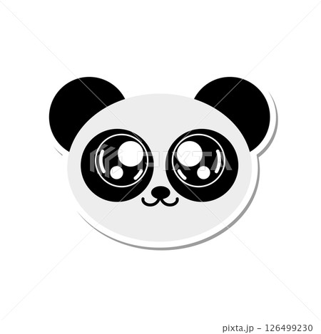 Panda cartoon head icon. Vector Panda cartoon head icon. Vector 126499230