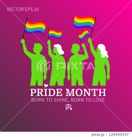 Born to Shine Pride Poster Design 126499347