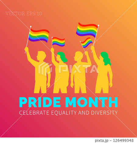 Celebrate Pride Month Vector Art 126499348