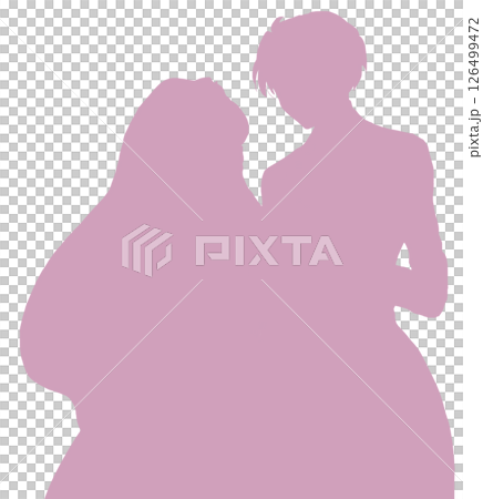 Bride and groom wedding silhouette 126499472