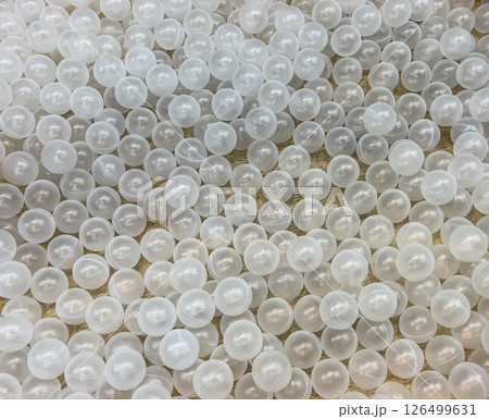 Translucent White Plastic Balls for Ball Pit or Indoor Playground Texture Translucent White Plastic Balls for Ball Pit or Indoor Playground Texture 126499631
