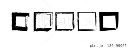 Vector collection of grunge square borders and frames 126499965