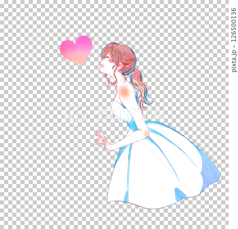ウェディングドレスを着た新婦 126500136